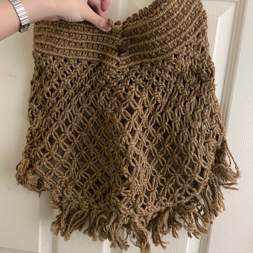 Woven cossbody bag shoulder bag brown with walnut